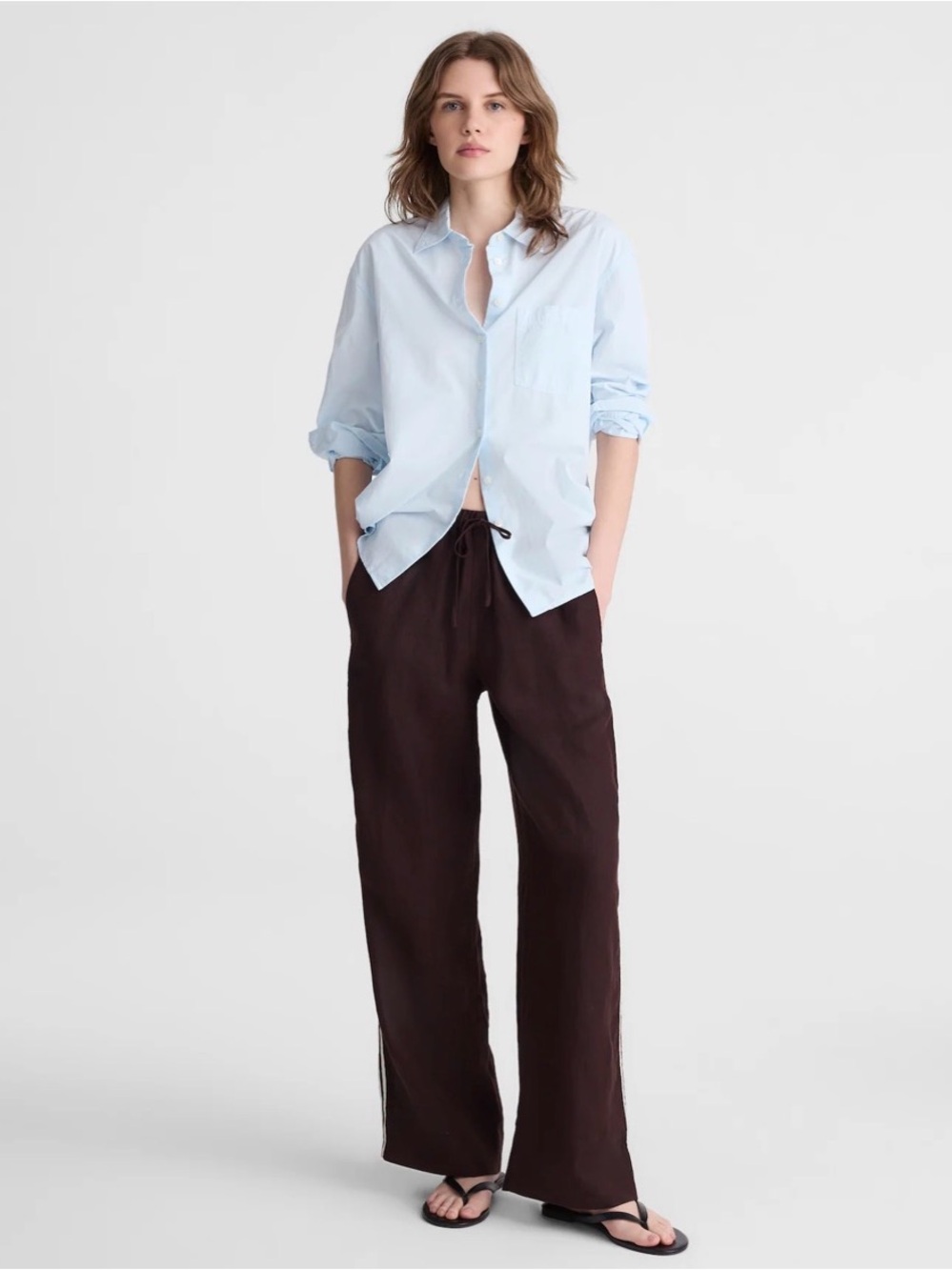 NWT Pull-On Pants in 100% Linen - Picture 3 of 11